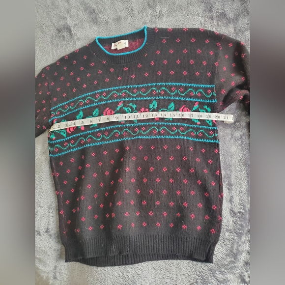 Nan Dorsey 90's Floral Knit Sweater - Picture 5 of 5